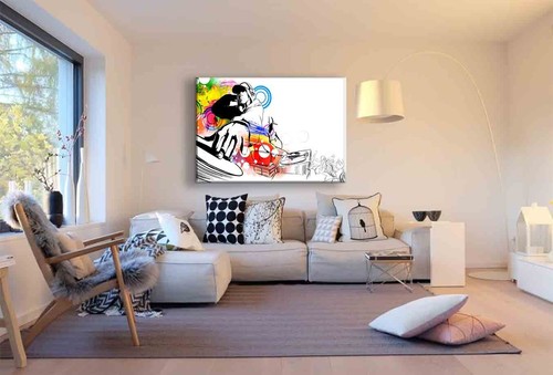 DJ / DJ-Mixer Leinwandbild AK Art Bilder Mehrfarbig Wandbild Made in Germany - Bild 3 von 5
