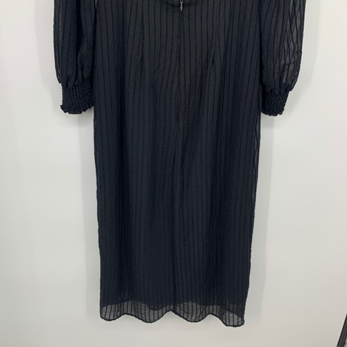 MINKPINK Dress Womens Size Large Lylah Midi Black Long Sleeve Plunge V Neck - Picture 14 of 16