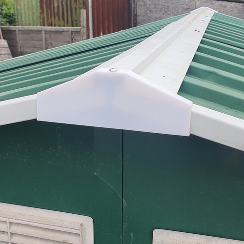 2 Metal Shed Replacement Apex End Cap Cover Diamond Plate Yardmaster Outsunny UK - Picture 5 of 7