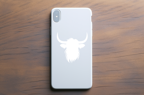 Pack of 10 Highland Cow Silhouette Waterproof Stickers - Easy To Apply - Picture 9 of 11