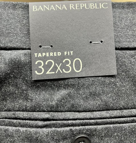 Pantalone elegante Banana Republic conico blu navy lana uomo taglia 32W x 30L nuovo - Foto 7 di 11