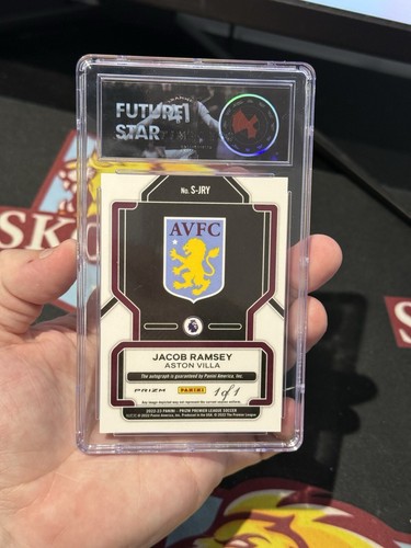 2022-23 Panini Prizm Premier League Black Breakaway Jacob Ramsey Auto #1/1 - Bild 2 von 2