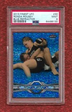 2013 FINEST UFC BLUE REFRACTOR #30 RONDA ROUSEY PSA 9 MINT ROOKIE RC /188 POP 4