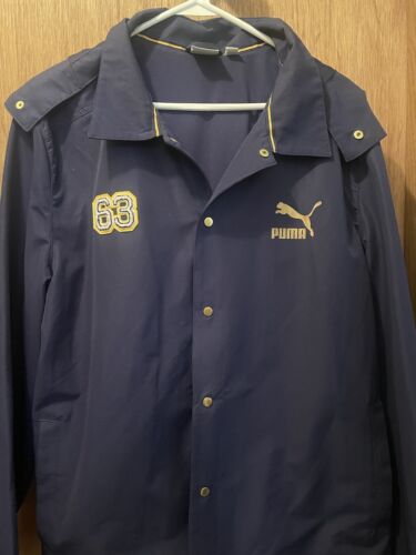 NUEVO SIN ETIQUETAS Puma Hombres BHM Entrenadores Chaqueta con Capucha Chaquetón Azul Marino Talla XL Clyde 574192 - Imagen 3 de 11