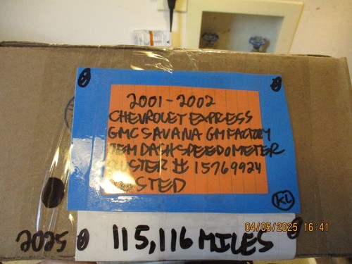 2001-2002 CHEVROLET EXPRESS GMC SAVANA GM INSTRUMENT DASH CLUSTER 115K TESTED - Picture 13 of 14