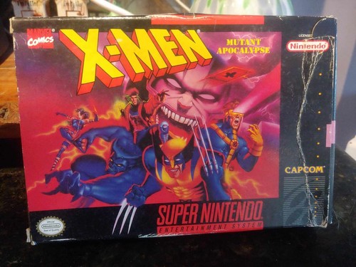 X-MEN MUTANT Apocalypse Super Nintendo SNES Spiel Original 1994 Sammler **BOX** - Bild 1 von 5