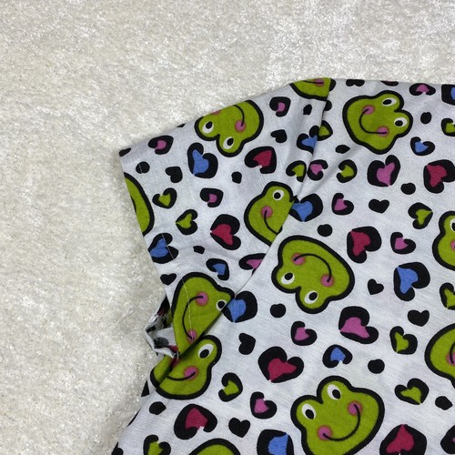 B Scrubs Women’s Hearts and Frog Face Scrub Top Size M Pink Trim  - Picture 8 of 10