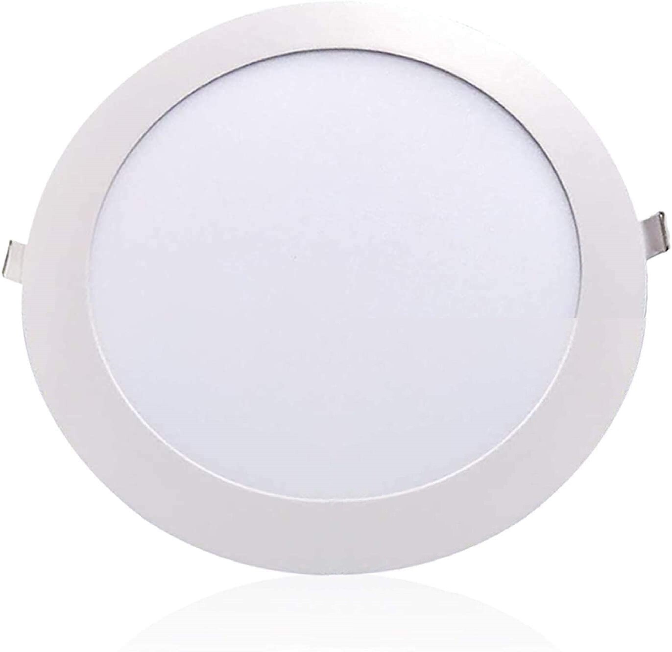 Panel techo LED DownLight 20W plafón empotrar-encastrar redondo 22cm blanco
