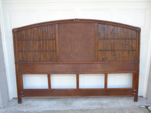 Pelican Reef Bamboo King size Headboard Split Rattan Regency West East Indies T