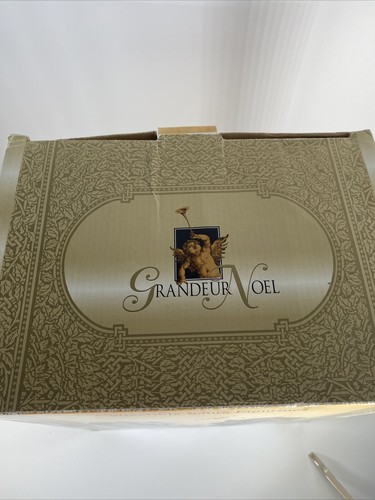 Grandeur Noel 10” Fabric Mache Santa Toy Sack Good List Christmas Decor In Box - Picture 4 of 12