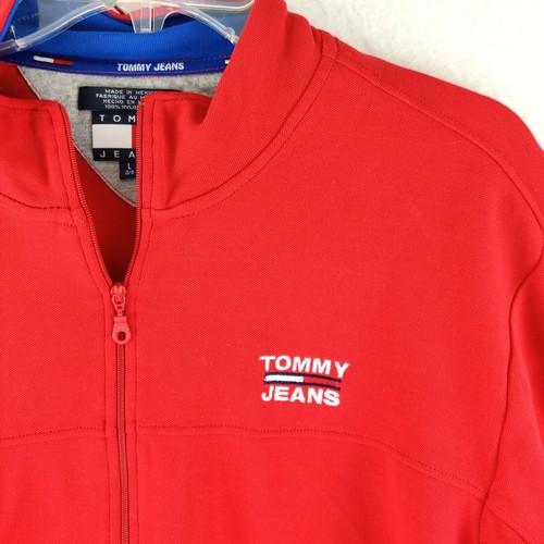 Tommy Hilfiger Mens Full Zip Large Lightweight Polyester Jacket Red Size Large - Picture 2 of 8