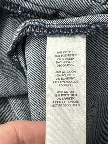 Chico's Platinum Denim Jeans Jacket Rhinestones Chico's Size 0 (US S/4) EUC - Picture 10 of 12
