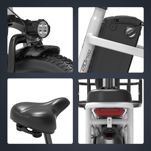 75OVV City E-Bikes 48V 20AH klappbar E-Mountainbike 180km Herren/Damen 20 Zoll - Bild 21 von 21