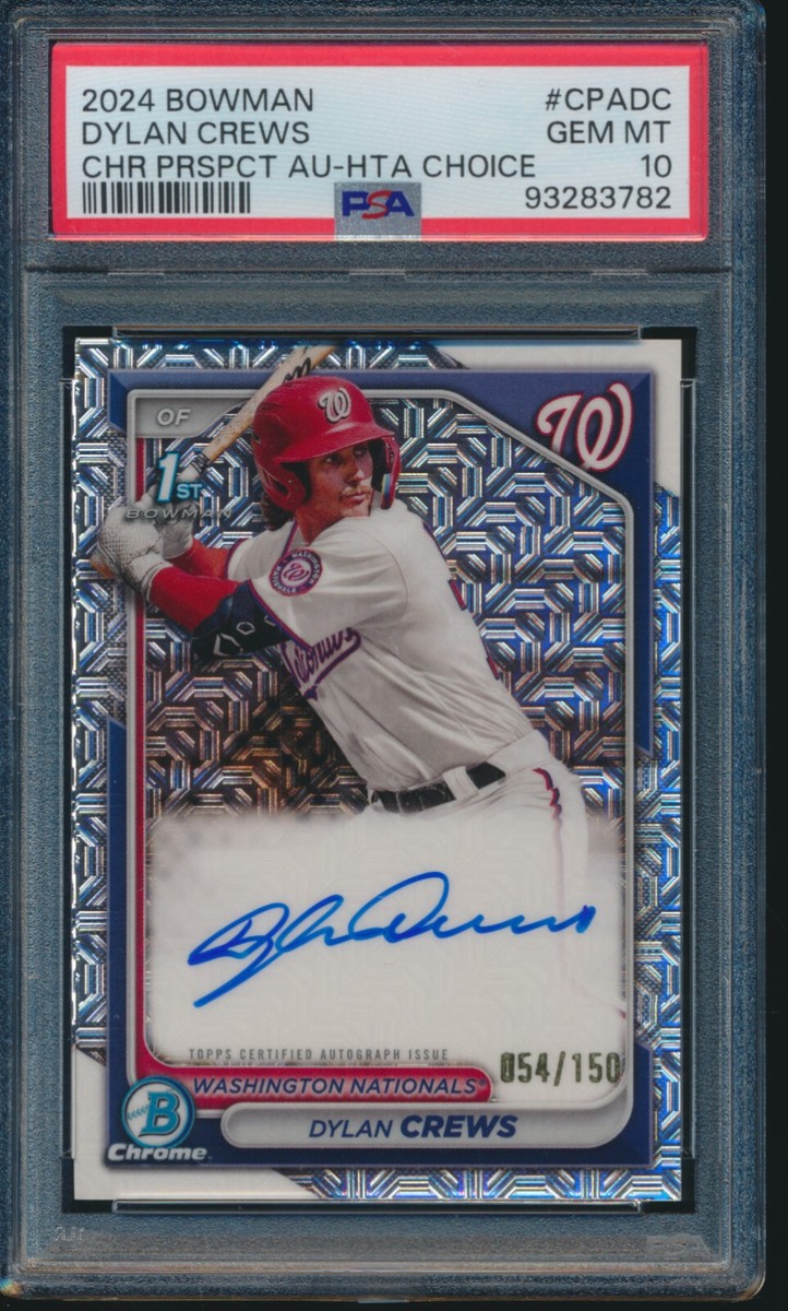 その他 Upper Deck Dylan Crews Auto PSA 10 DYLAN CREWS AUTO 1st 2024 Bowman Chrome HTA CHOICE