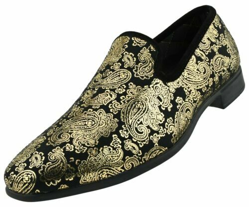 Kenford MENS EMBOSSED LOAFERS / BLACK WHITE PAISLEY loafers
