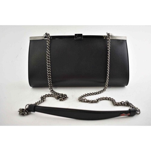 Christian Louboutin Palmette Black Calf Leather Clutch Crossbody Shoulder Bag - Picture 3 of 11