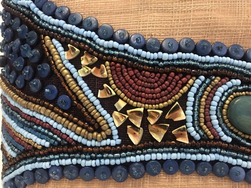 Cebu Signature Art Collection Handcrafted Natural Beaded Satchel Women Purse - Picture 2 of 12