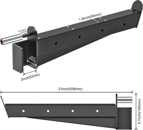 Heavy-Duty Adjustable Spotter Arms with Rubber Padding for Weightlifting Safety - Picture 5 of 11