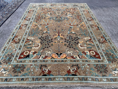 9x12 HANDMADE WOOL RUG HAND-KNOTTED ORIENTAL NEW handwoven big carpet beige - Picture 2 of 18