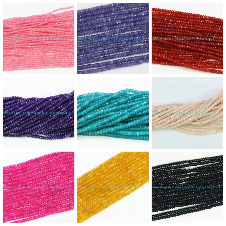 BONNY BOXX 1 Strand (150PCs) Natural 2 * 4mm Amethyst Rondelle Beads, Natural Abacus
