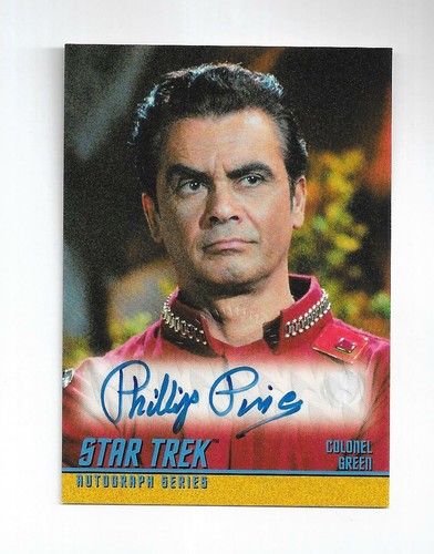 Star Trek TOS Season 3 1999 SKYBOX Autogrammkarte A83 Philip Pine - Colonel Green