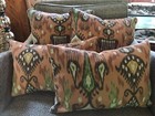 Ikat Decorative Pillow Shams 2 Or 4. Sold As Pairs. Lumbar And Square.