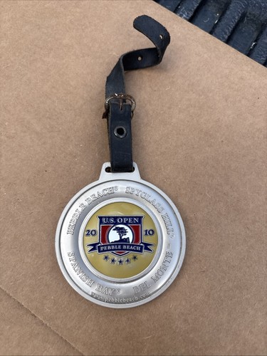 Bolsa de golf de metal para campeonato abierto de Estados Unidos 2010 rara etiqueta guijarros playa resorts de golf - Imagen 1 de 6