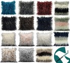 large cushion cover or cushions long Shaggy faux fur cushions 21x21" or 17x17"