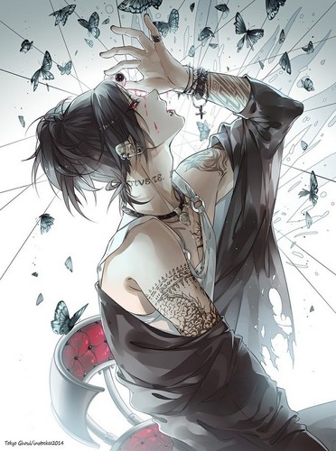 Anime Cosplay Tattoo Tokyo Ghul Uta Arm Brust Hals Hand Finger Körper Kunst Aufkleber - Bild 2 von 4