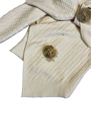 Vintage John Galliano Fall 1999 Women's Cardigan Assymetrical Wool Beige Size L - Picture 14 of 21