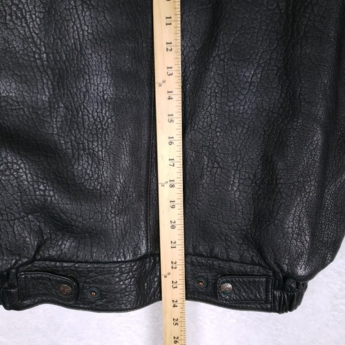 Peacock Leather Bomber Jacket Black Medium Shinsegae Original Korea Retro Moto - Picture 18 of 18