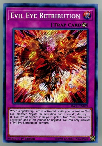 Yugioh Evil Eye Retribution #INCH-EN039 Secret Rare 1st Edition  - Picture 1 of 2