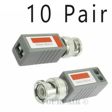 20pcs 10 Pair CCTV Camera Coax BNC AHD TVI Video Balun Transceiver to CAT5e/6