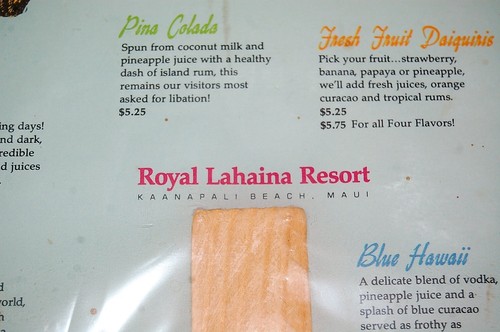 VINTAGE ROYAL LAHAINA RESORT ON MAUI FAN-SHAPED TROPICAL COCKTAIL MENU TIKI POP - Picture 5 of 5