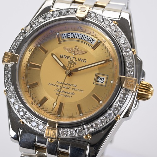 Breitling Headwind B45355 Diamant Lünette 18k Gold & Stahl 44mm Herrenuhr - Bild 2 von 9