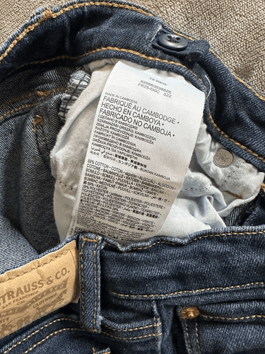 Levi Strauss Workwear Boy's 12 Reg Adjustable Waist Loose Fit Wide Leg Jeans EUC - Picture 5 of 7