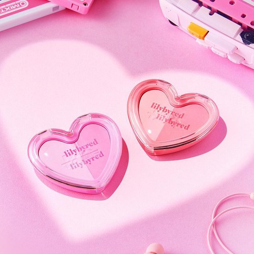 LILYBYRED Luv Beam Cheek Duo 4g with Brush 2024 S/S K-Beauty - Picture 6 of 8
