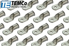50 Lot 4/0 5/16" Hole Ring Terminal Lug Tin Plated Copper Uninsulated AWG Gauge