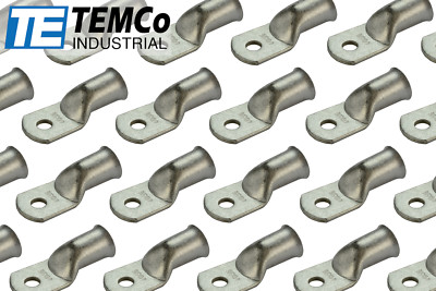 50 Lot 4/0 5/16'' Hole Ring Terminal Lug Tin Plated Copper Uninsulated AWG Gauge
