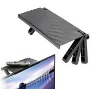 Adjustable TV Monitor Top Shelf – Screen Storage Rack Desktop Organizer Caddy