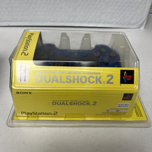 Sony PlayStation 2 PS2 DualShock 2 Controller OCEAN BLUE OEM Official New Sealed - Picture 2 of 2