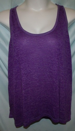 Old Navy Active Semi-Fitted Purple Space Scoop Neck Racerback Knit Tank Size 2XL