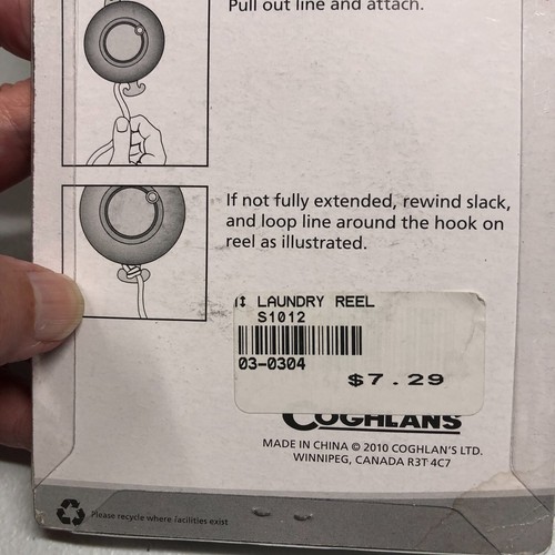 Coghlan's Laundry Reel, 21' Portable Clothesline, Adjustable Nylon Clothes Line - 第 4/5 張圖片