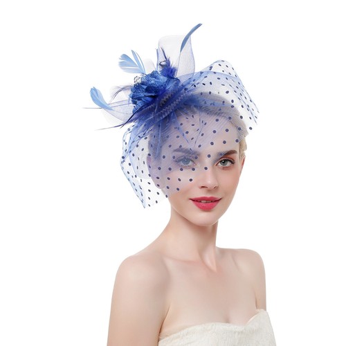 10x Damen großes Stirnband Clip Hut Fascinator Hochzeiten Damentag Rennen Royal - Bild 30 von 47