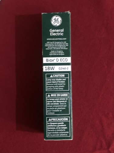 GE F18DBX/827/ECO 18W T4 Quad Tube Compact Fluorescent 2700K 82 CRI Bi-Pin - Picture 3 of 7