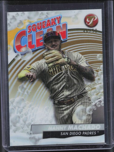 2024 Topps Pristine Manny Machado SQ-8 Squeaky Clean Gold Refractor /50