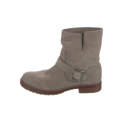 Frye graue Wildleder Moto 7,5 Damen Stiefeletten