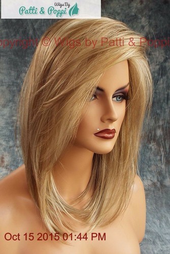 "LAINE" RENE OF PARIS WIG *CREAMY TOFFEE* SLINKY HOT MEDIUM BOB SIDE BANGS 524 - Picture 2 of 12