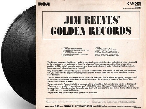 JIM REEVES Golden Records Vinyl Record Album LP RCA Camden Country Music - Picture 6 of 6