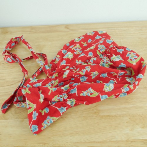 Vintage Sunbonnet Handmade Prairie Frontier Cottagecore Pioneer Red Floral - Picture 11 of 14